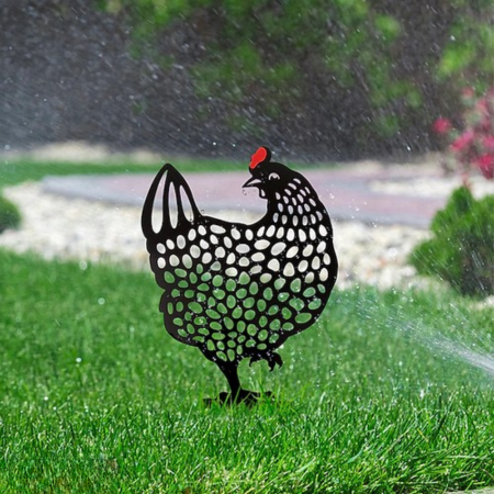 Charming Garden Chicken Decor | Weatherproof & Fun