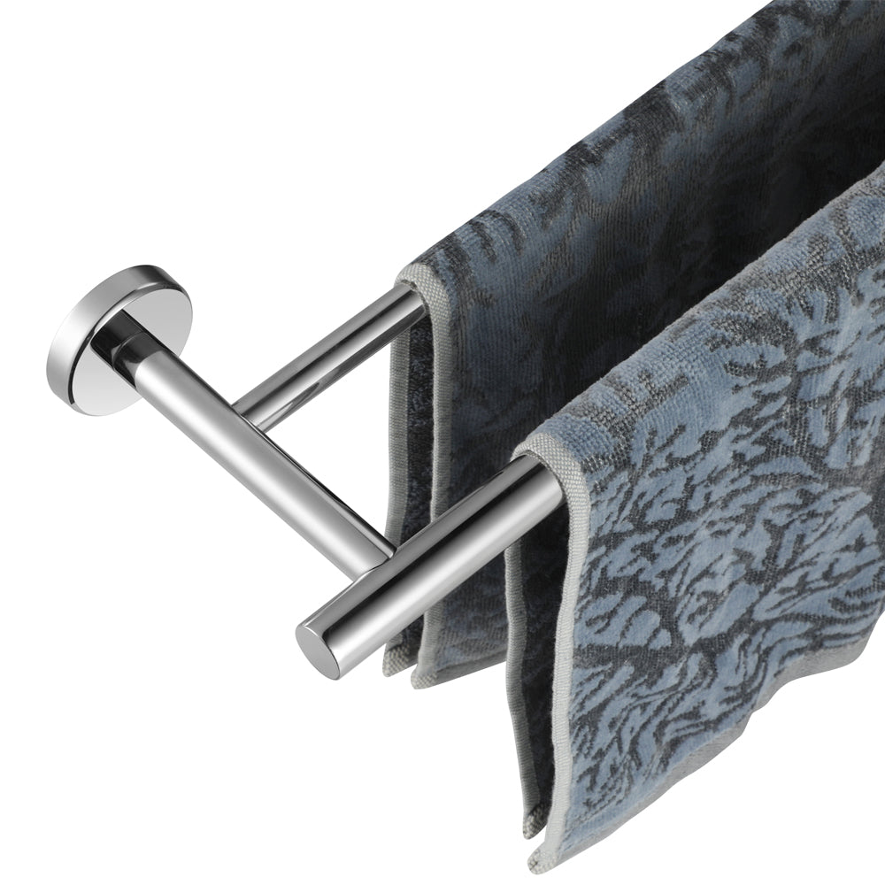 Double Towel Rack in Stainless Steel for Wall Mounting | Stylish & Space-Saving | 2 Bars, Rust-Resistant | Widths from 38 to 99 cm