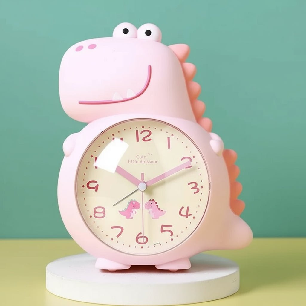 Charming Dino Alarm: Quiet Kids' Wake-Up Clock