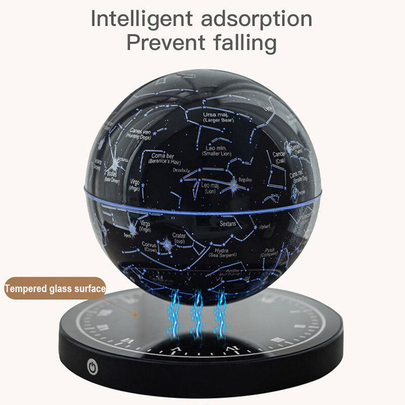 Magnetic Floating Star Globe with Rotating Illumination