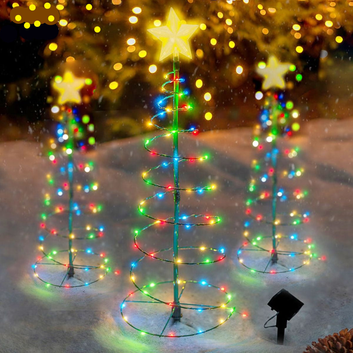 Solar-Powered LED Outdoor Christmas Tree – Wireless Decorative Lighting