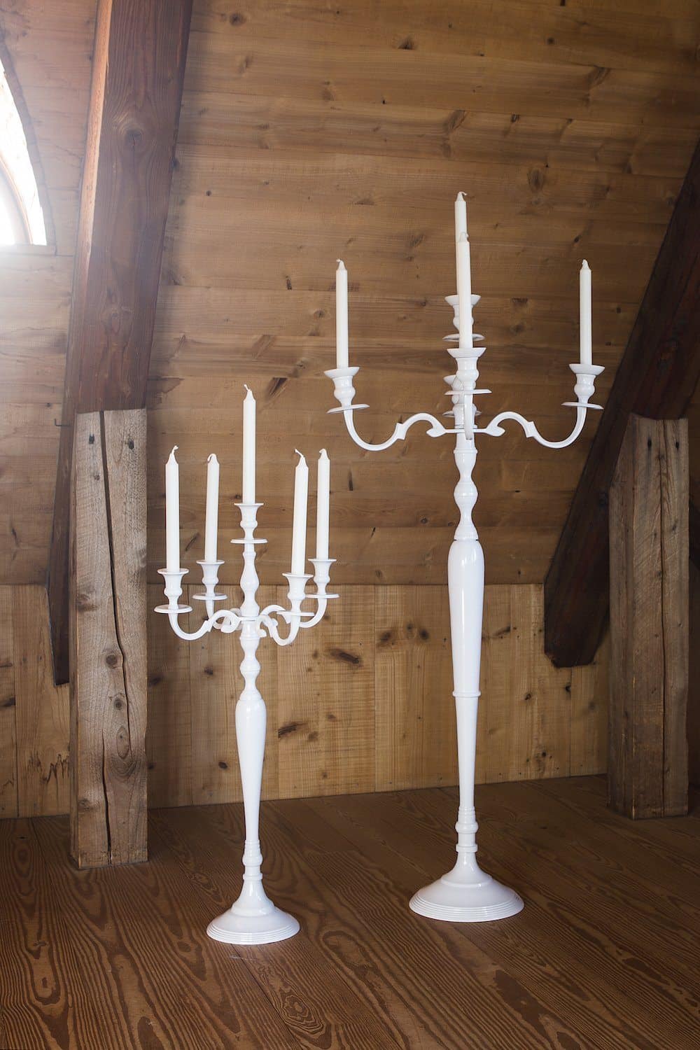 Elegant 5-Arm Candle Holder - 120 cm (White)