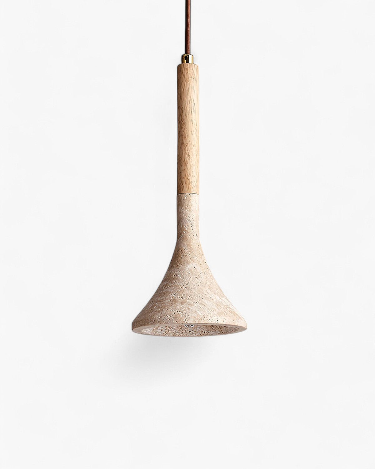 Modern Minimalist Pendant Light with Natural Wood Finish