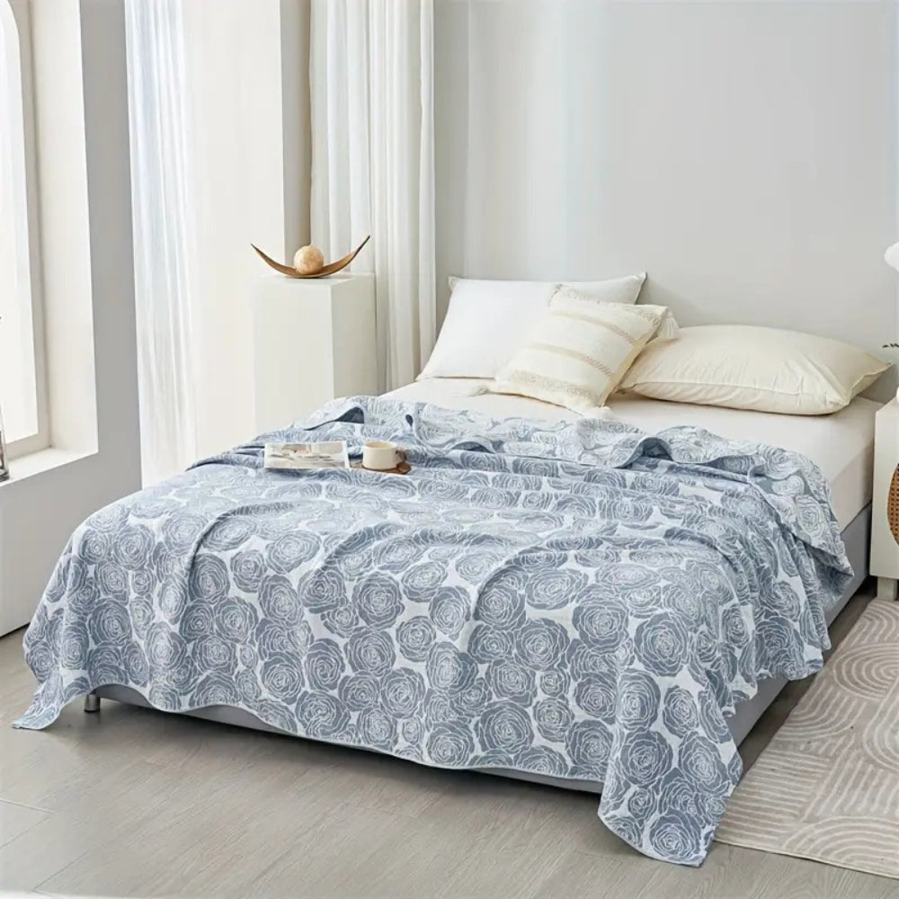 Charming Blooms Cotton Throw Blanket