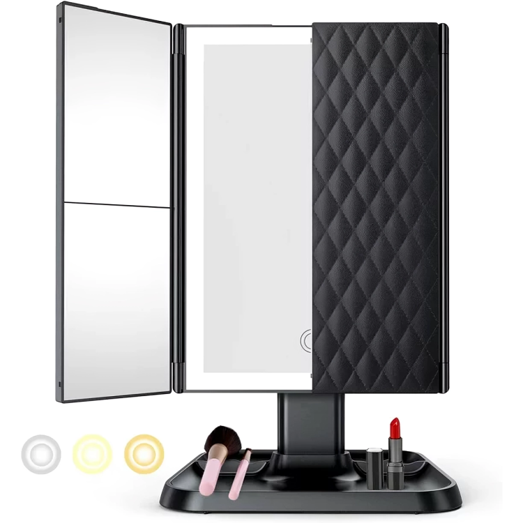 Illuminate Your Beauty | Tri-Fold LED Makeup Mirror