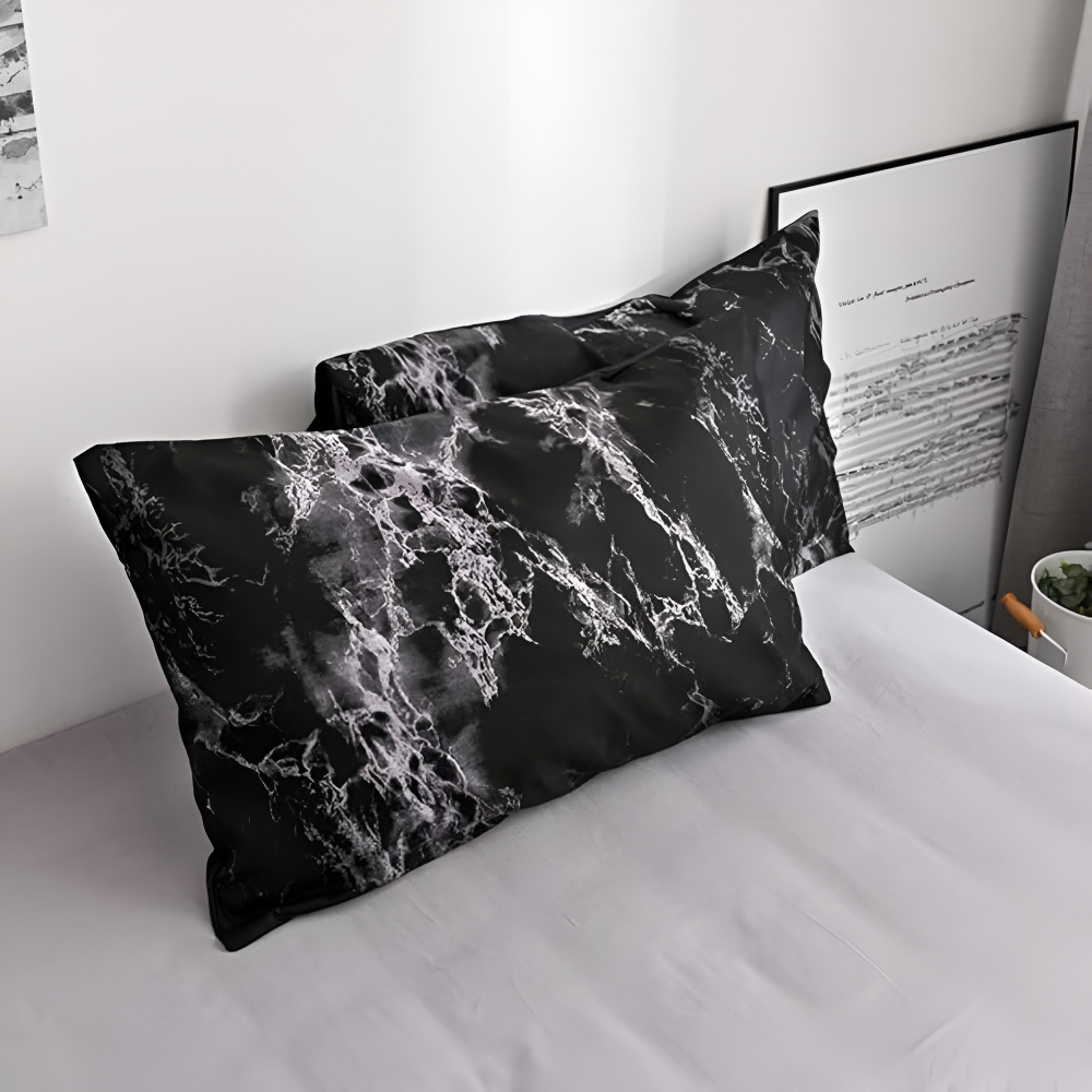 Elegant Black Marble | 3-Piece Bedding Ensemble