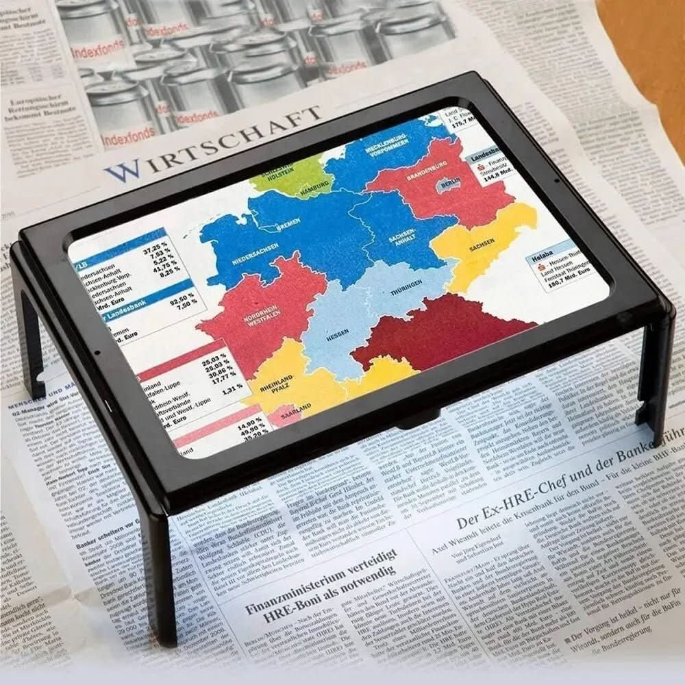 Lighted Folding Magnifier for Reading and Table Use