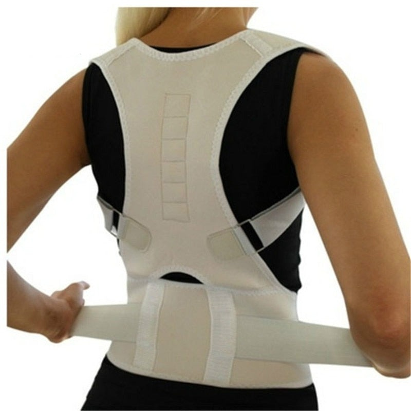 Posture Guardian: Adjustable Magnetic Back Support