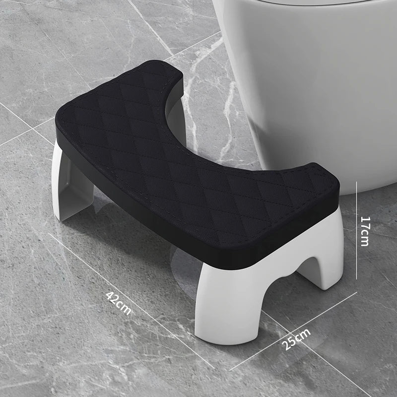 Portable Toilet Step Stool with Non-Slip Design