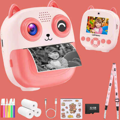 Children's 32MP Instant Camera with Dual Lens