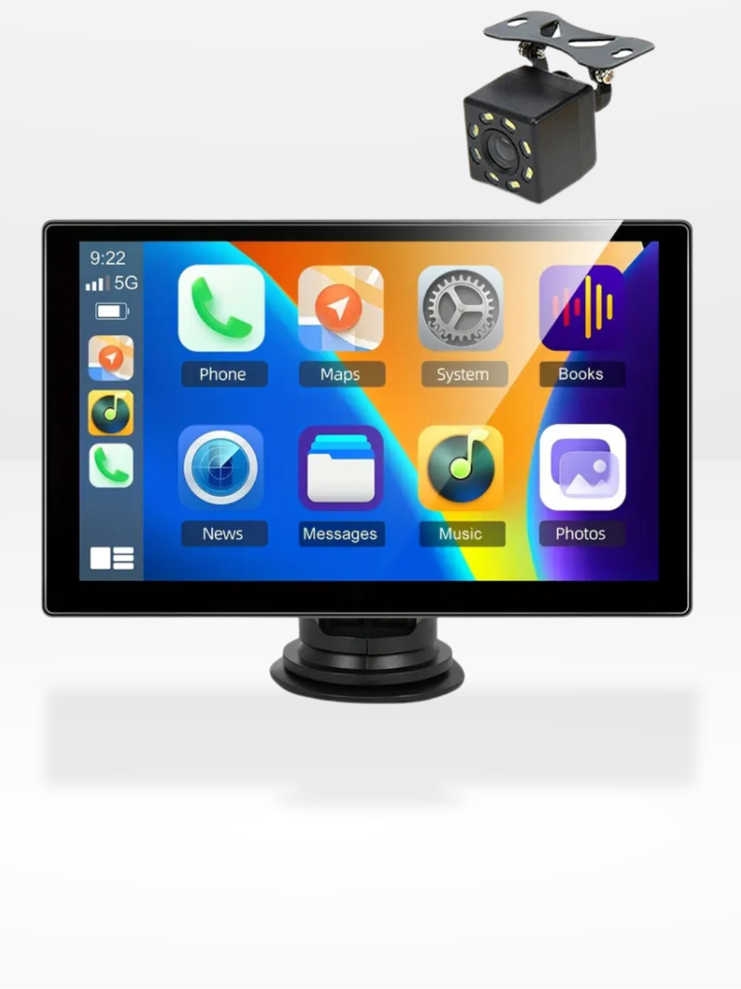 9” HD Touchscreen Wireless Car Radio with CarPlay Functionality