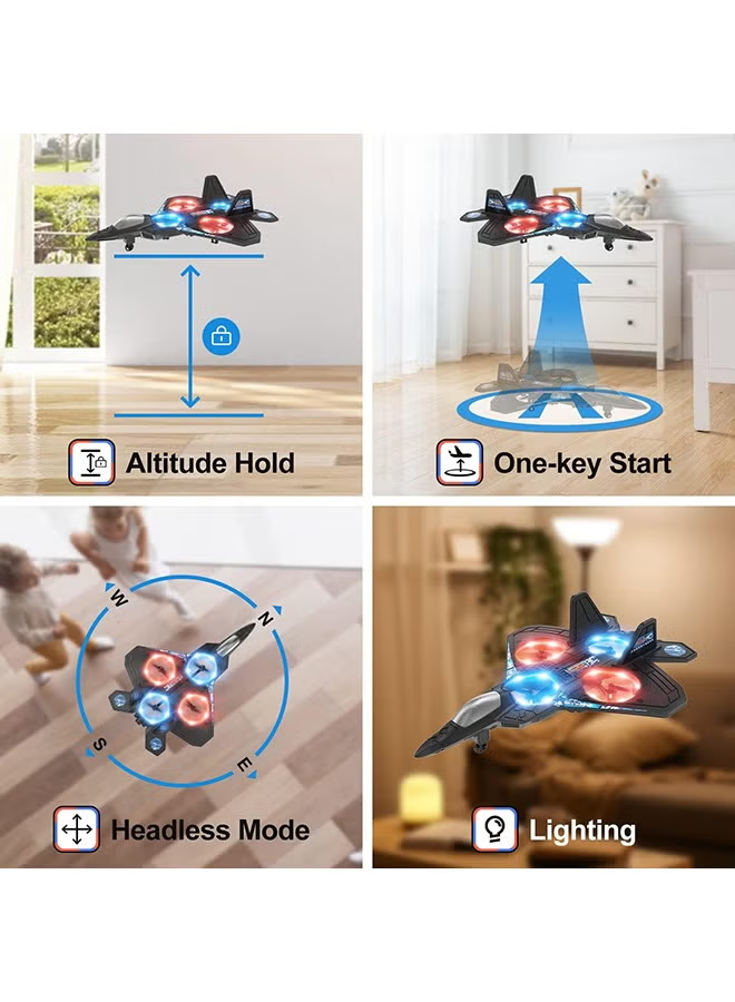 Remote-Controlled Airplane with Acrobatics and Lighting Features