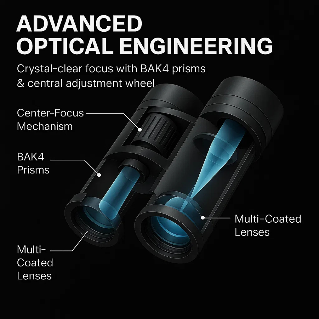 Compact High-Power Binoculars for Clear Vision