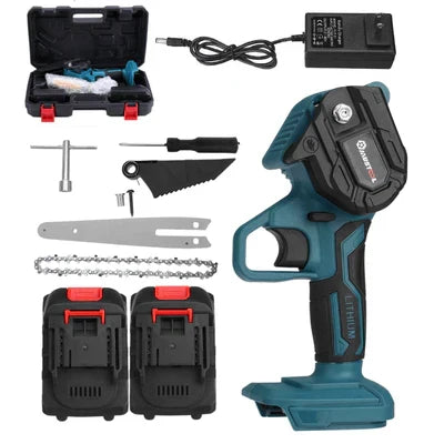 Compact Battery-Powered Mini Chainsaw – Highly Maneuverable Tool