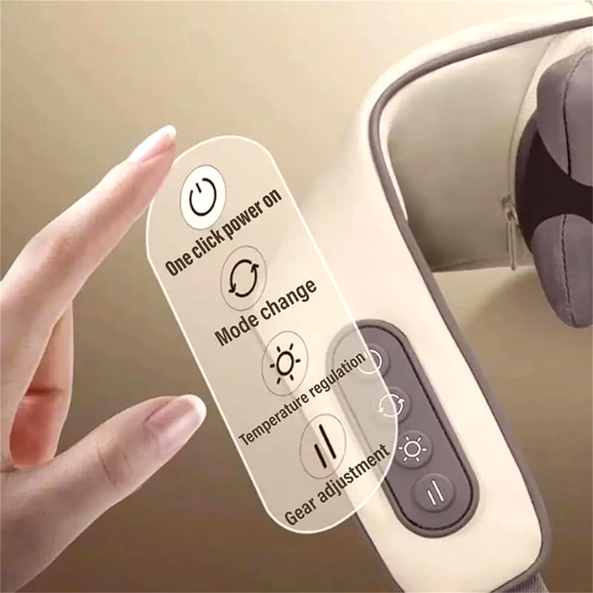 Heat and Vibration Back Massage Device