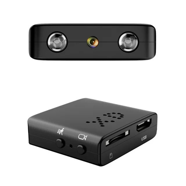 Compact Surveillance Camera with Night Vision - Micro HD WiFi Camera with Audio