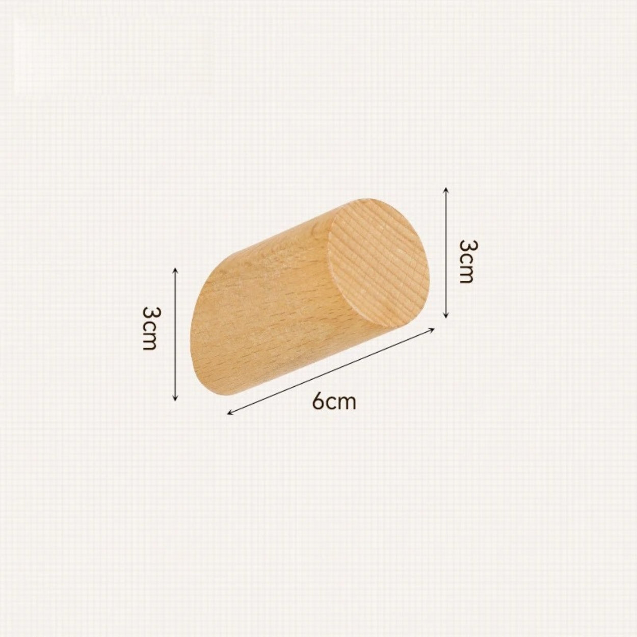 Sleek Natural Wood Wall Hook for Stylish Storage