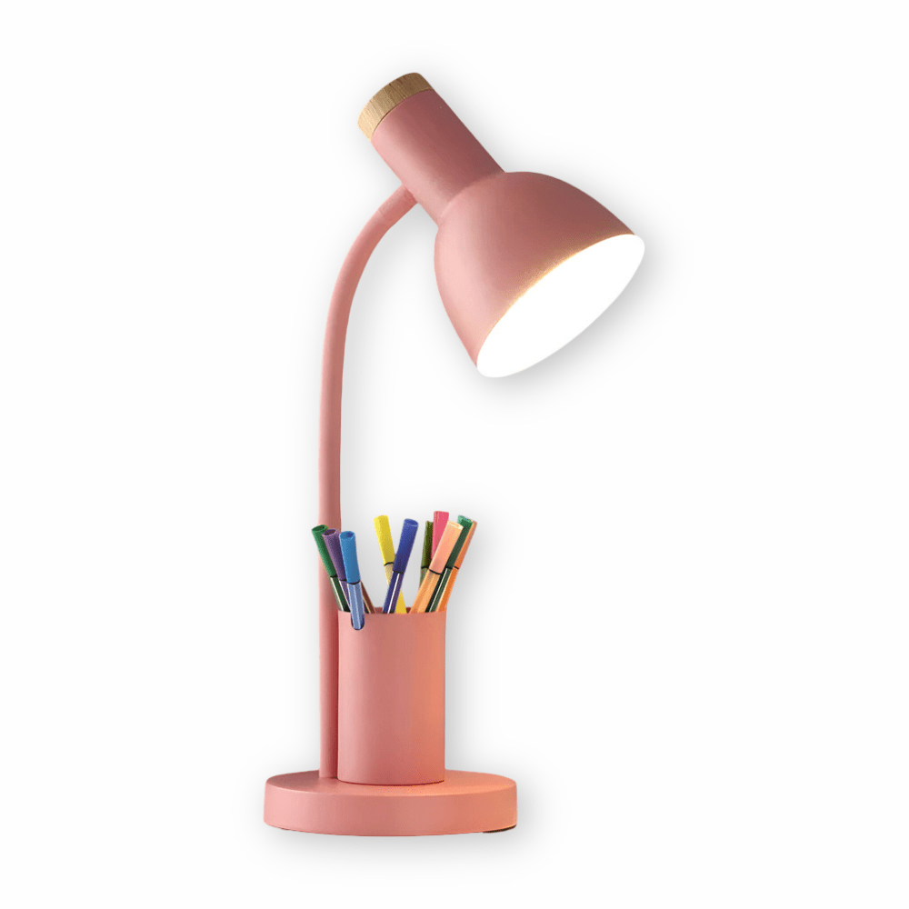 LED Desk Lamp with Integrated Pen Holder