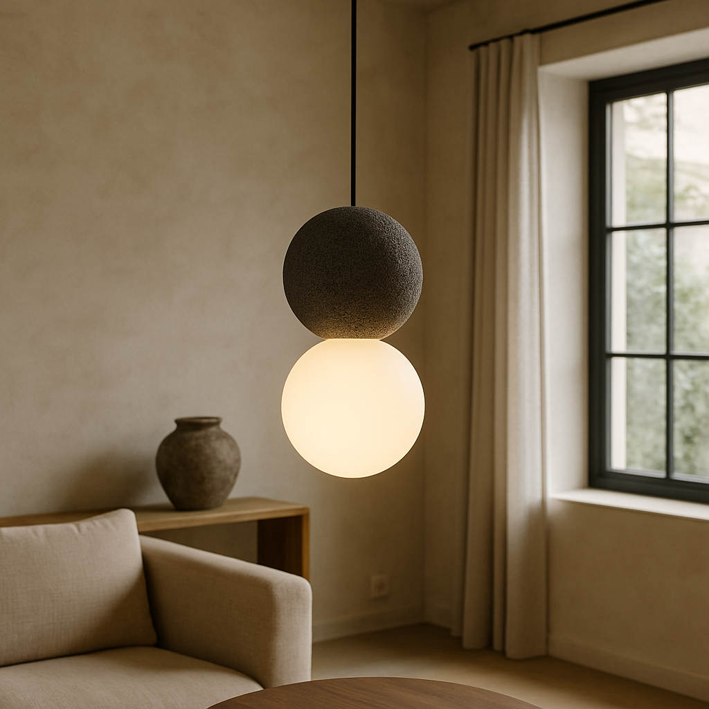 Stylish Pendant Light in Black Glass Design