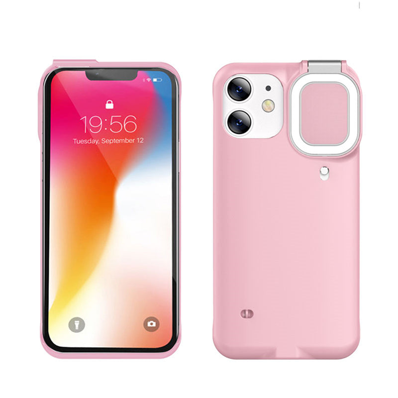 LED Light Phone Case with Selfie Ring Flash for iPhone