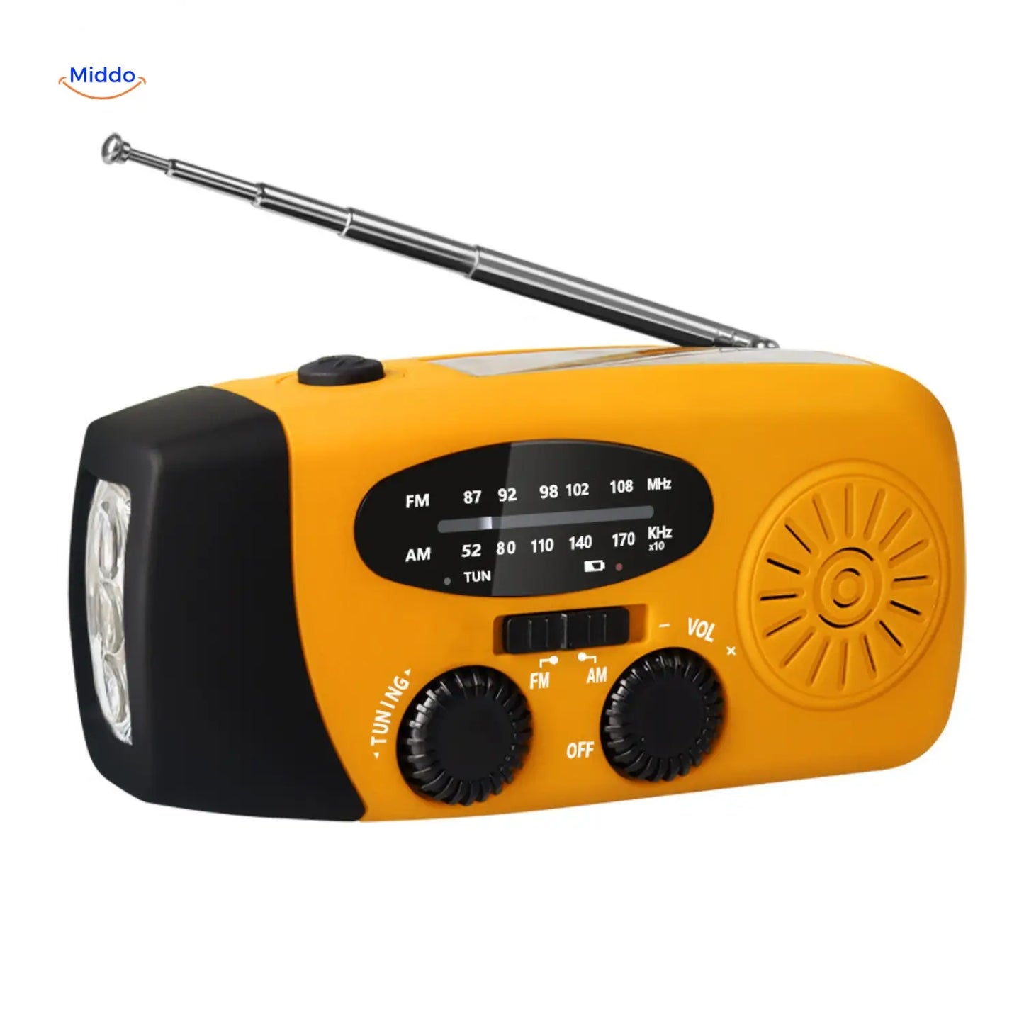 Multi-Function Solar Lamp | Flashlight, Reading Light, Compass & Solar Rechargeable for Adventures