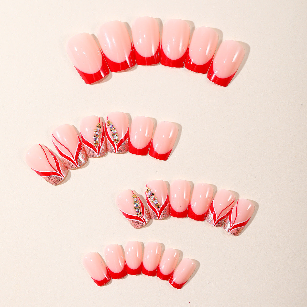Rhinestone Nail Art Extensions – Creative Design