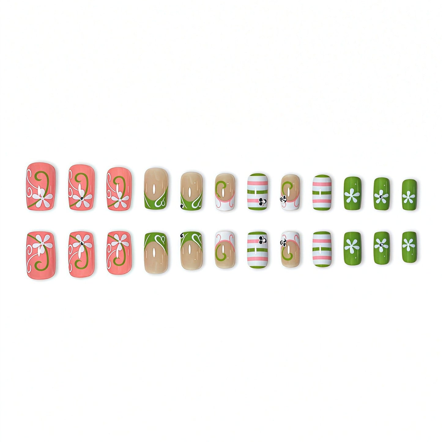 Floral Design 3D Press-On Nail Collection