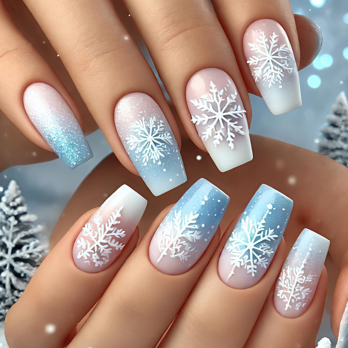 Winter Wonderland Nail Art – Creative Design for Festive Nails