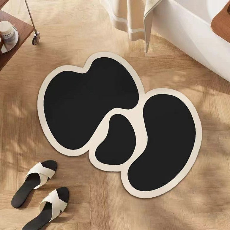 Abstract Design Bath Mat in Unique Shape