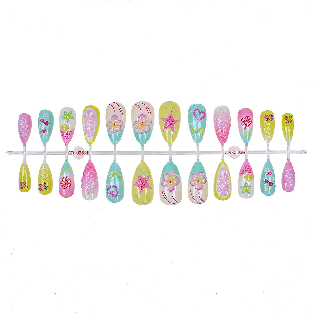 Themed Press-On Nail Set - Artistic Designs