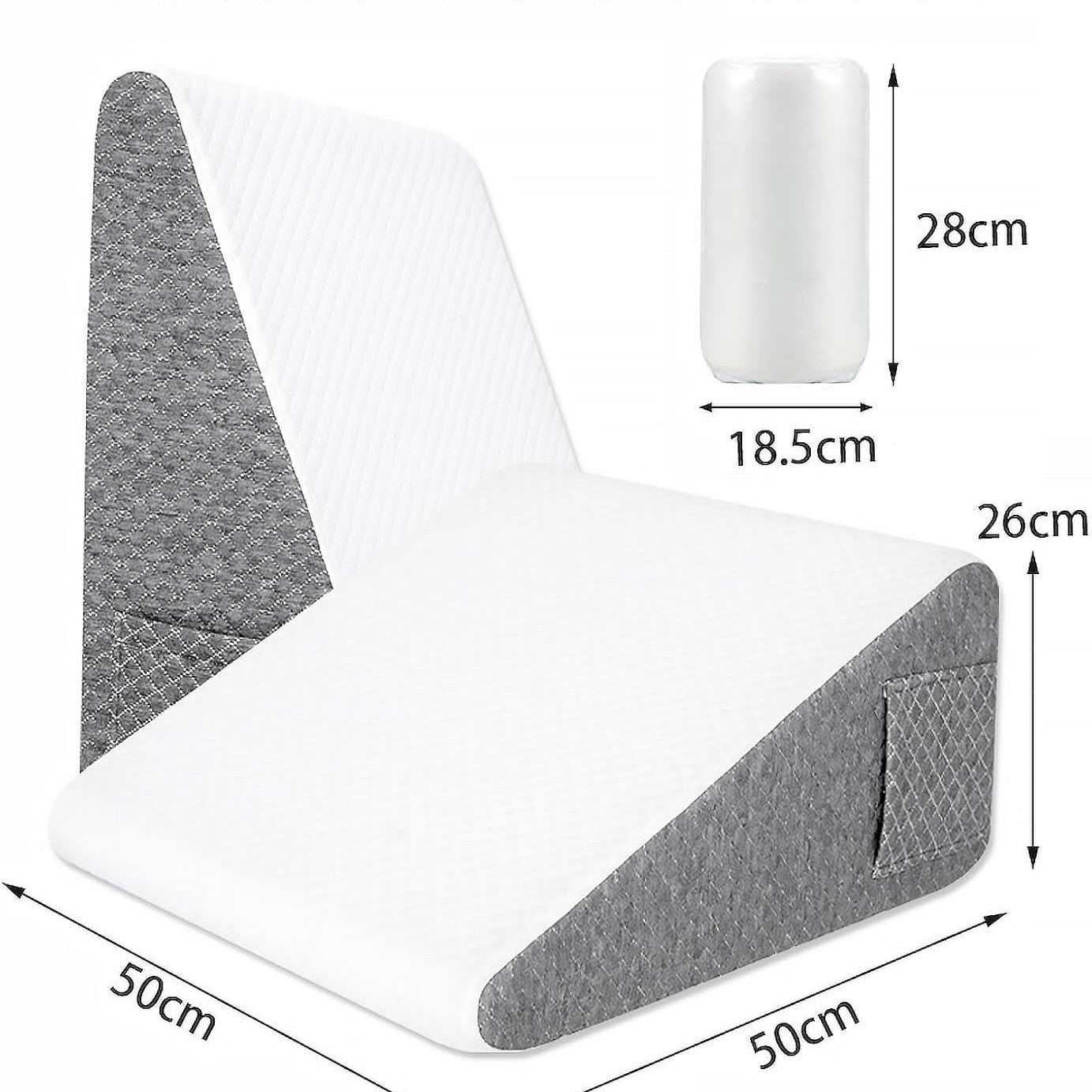 Supportive Wedge Pillow for Relaxation with Adjustable Backrest