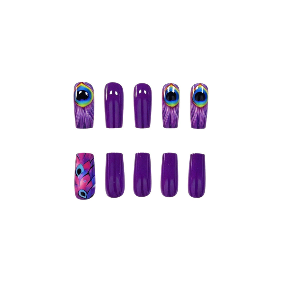 Peacock Design Nail Art Decoration