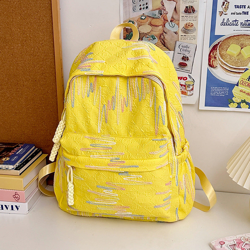 Backpack with Abstract Design