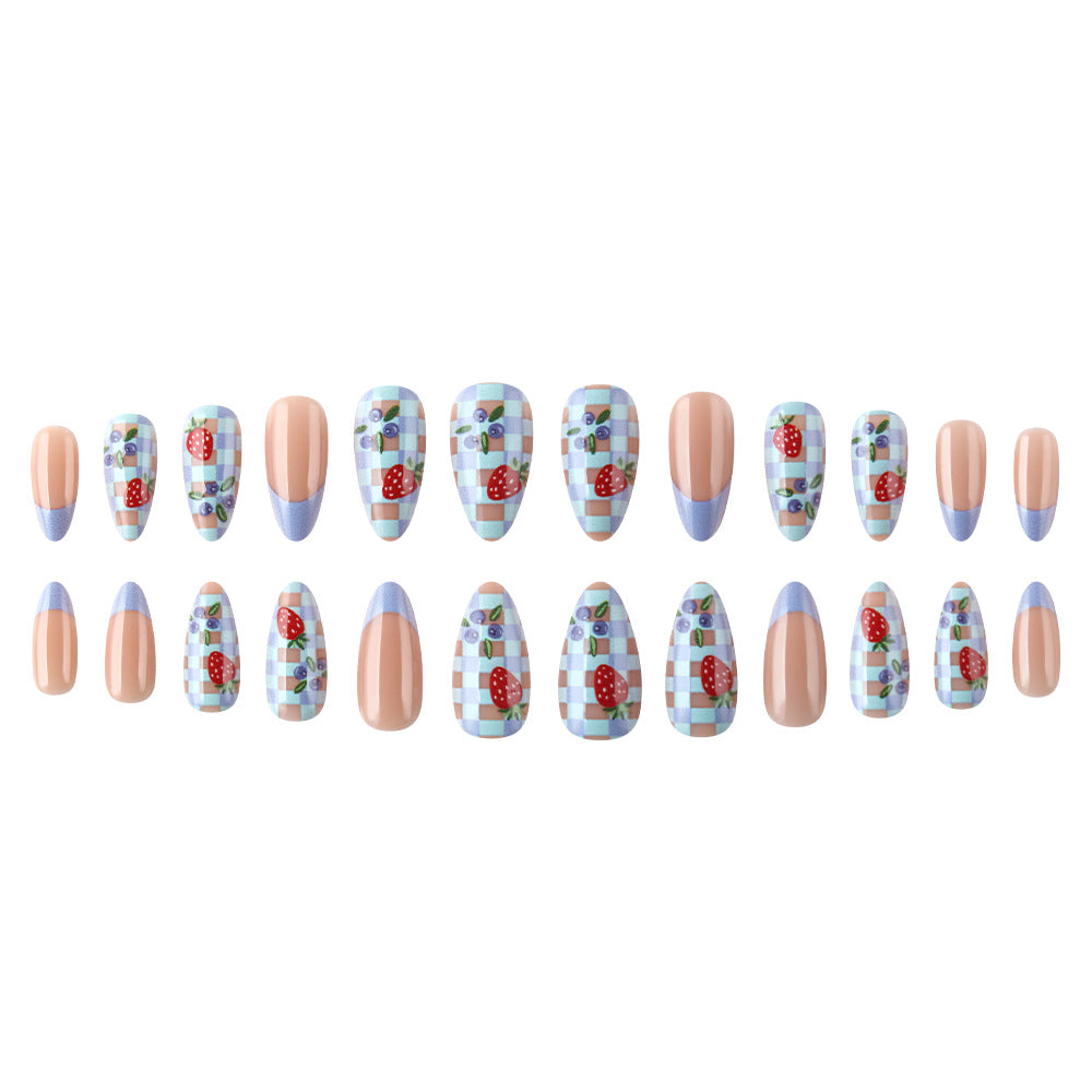 Strawberry Design Press-On Nail Art Set