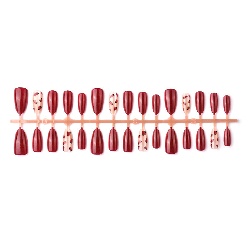 Cherry Accented Press-On Nail Art Set – Creative Design