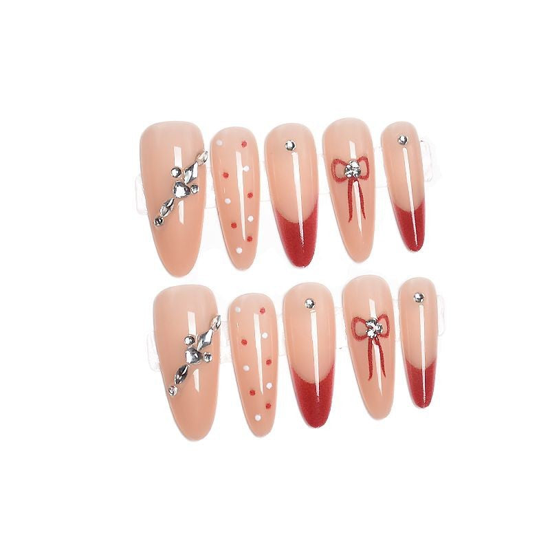 Decorative Pattern Press-On Nail Extensions – Artistic Design