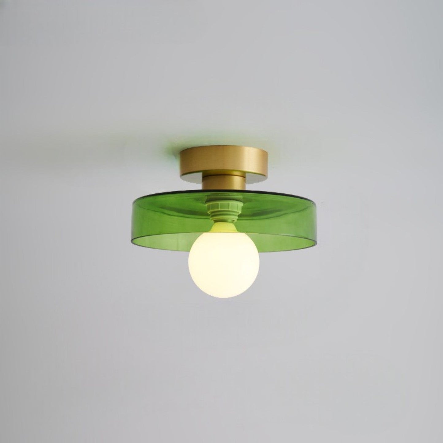 Geometric Flush Mount Lamp - Retro French Bauhaus Ceiling Fixture