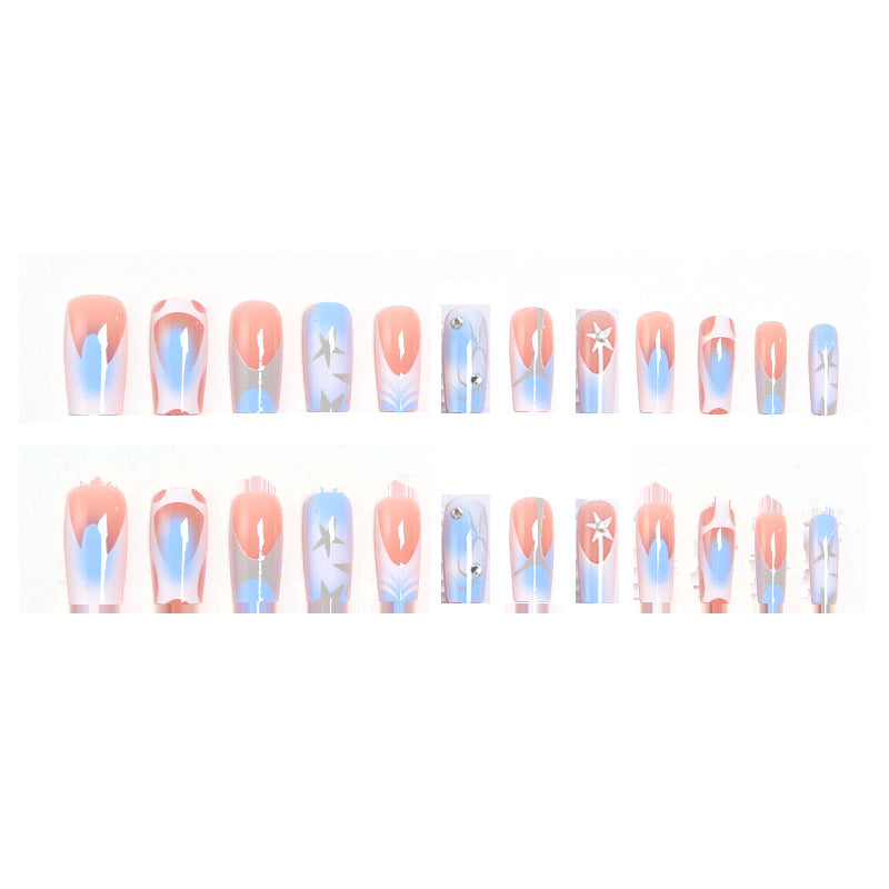Nail Tips with Ocean-Inspired Design