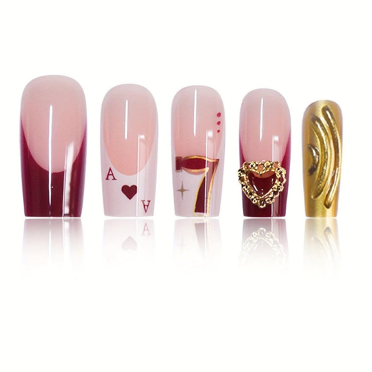 Creative Nail Extensions Inspired by Playing Cards