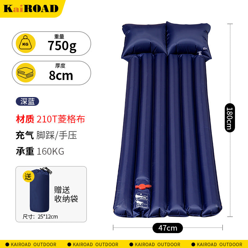Inflatable Bed with Built-in Pillow
