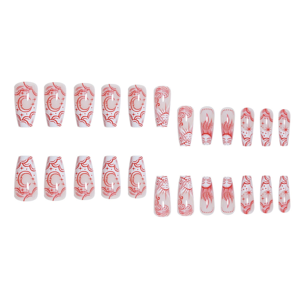 Decorative Press-On Nails with Unique Designs