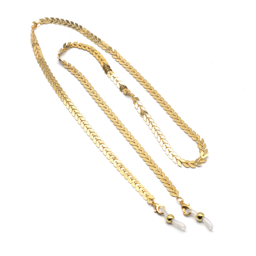 Silver Eyewear Chain with Adjustable Length