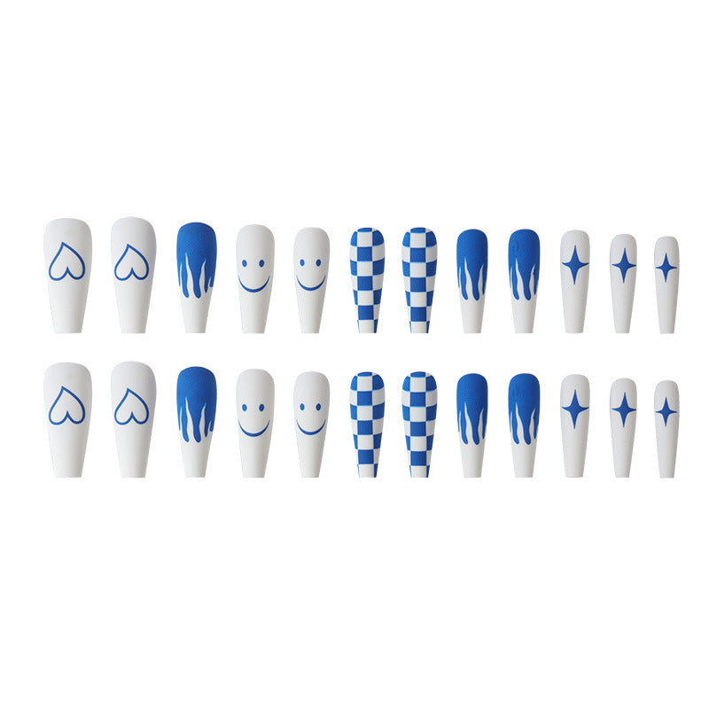 Long Stiletto Press-On Nails for Artistic Statement