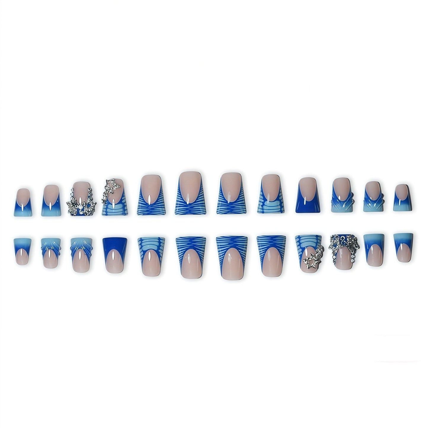 Ocean-Themed 3D Nail Art Stickers for Press-On Application