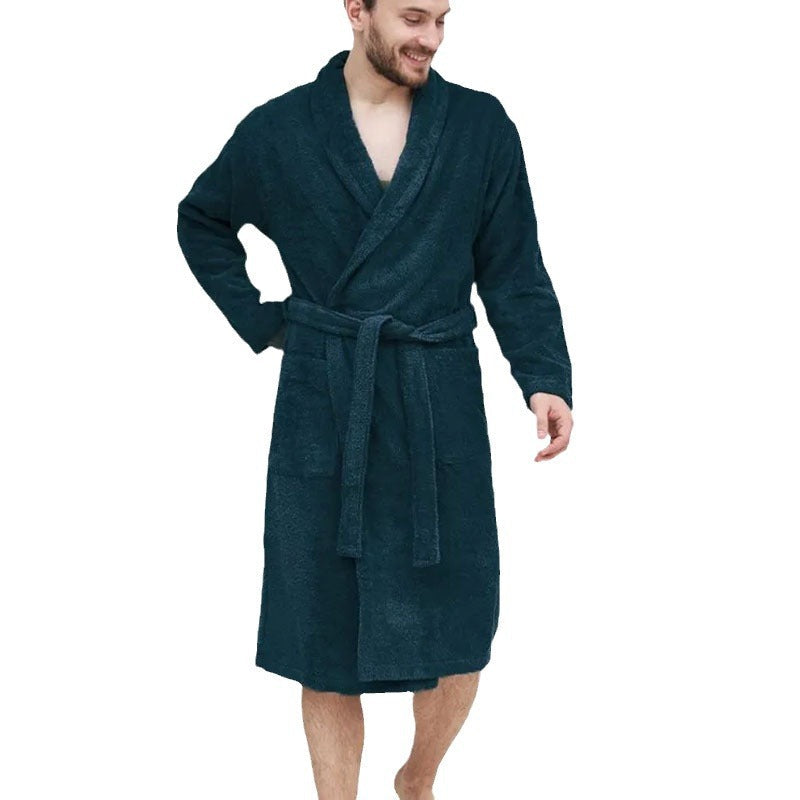 Cozy Terry Bathrobe for Men with Belt