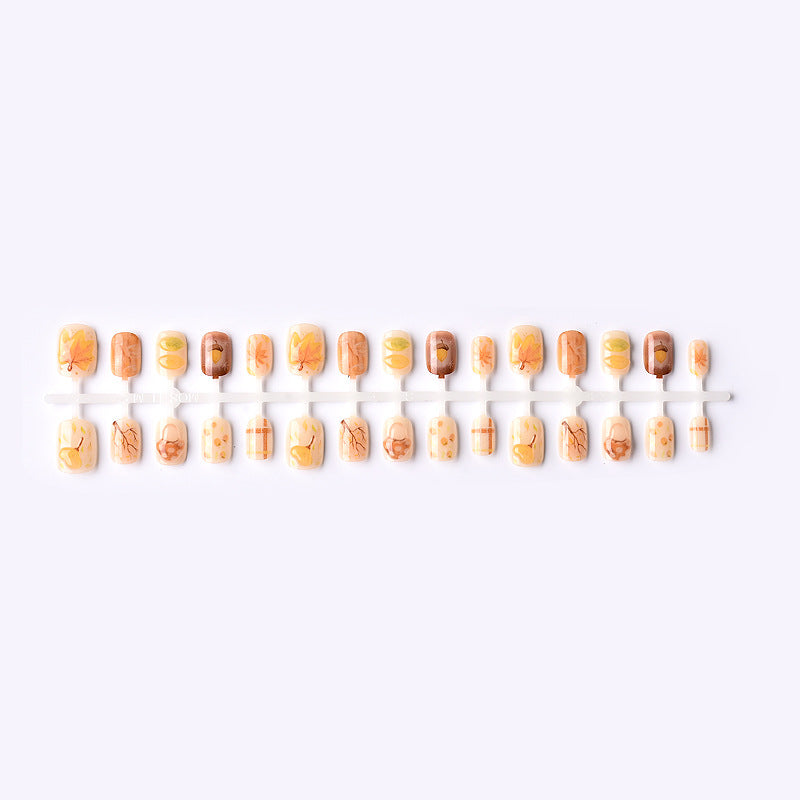 Seasonal Leaves Nail Art Set - Press-On Design Kit