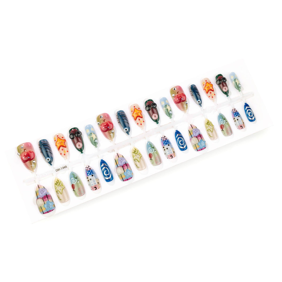 Creative Press-On Nail Kit featuring Fun Patterns