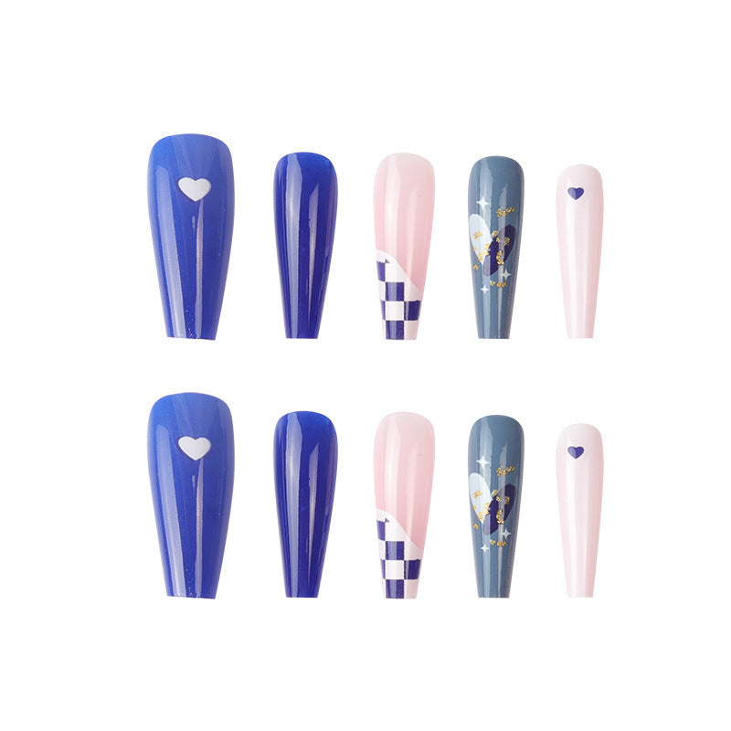 Geometric Pattern Press-On Nail Art Set