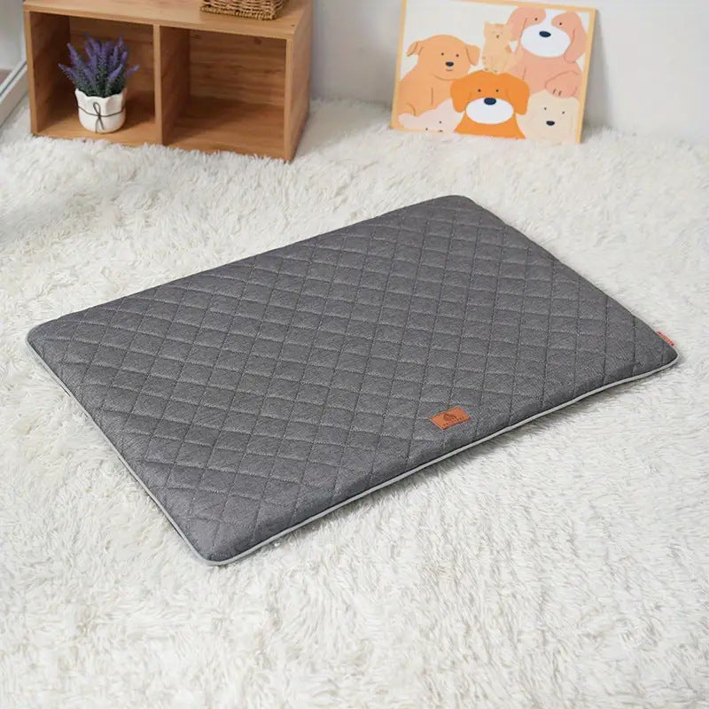 Quilted Dog Bed with Adjustable Sleeping Mat