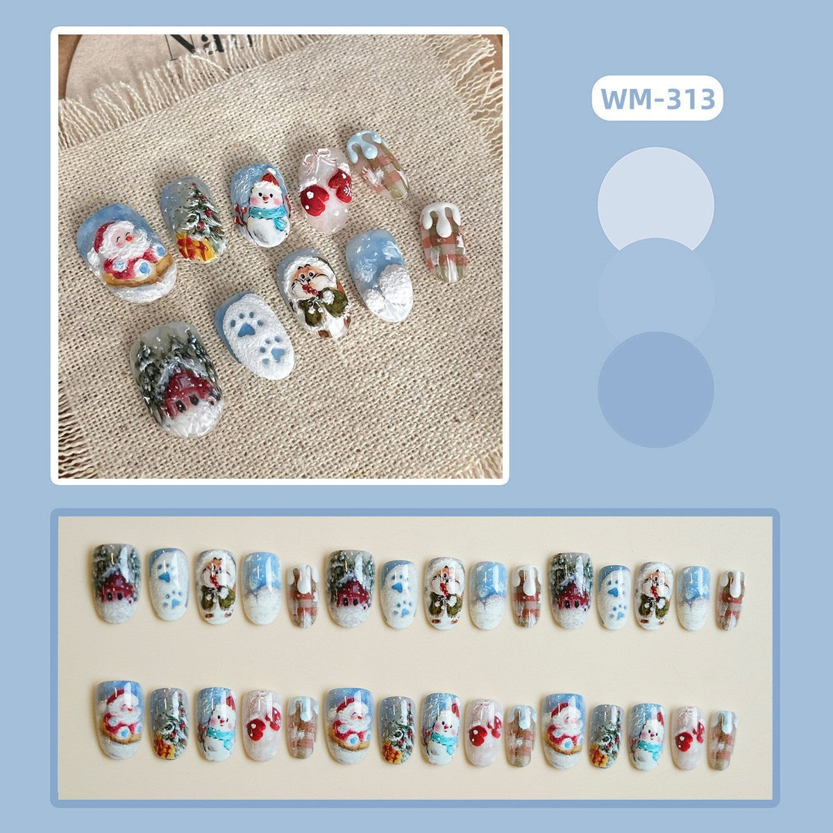 Artistic Press-On Nail Set